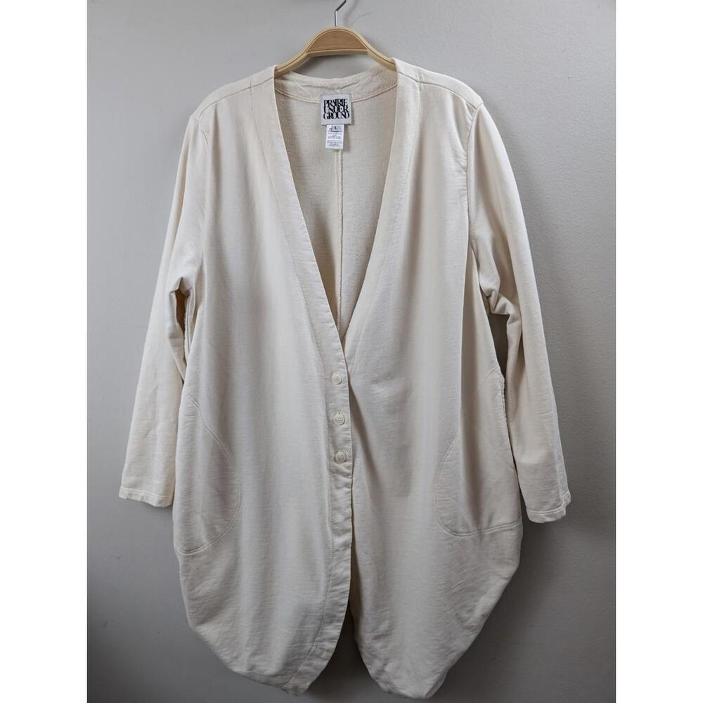 Prairie Underground 100% Organic Cotton Oversized Boho Jacket Cardigan Large